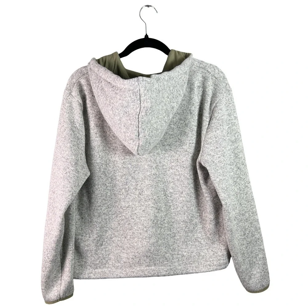 Billabong Fleece Pullover Women's Small Grey Half Zip Hooded Gorpcore